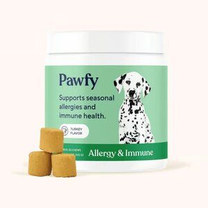 Pawfy allergies and Immune health chew. NEW